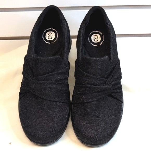 Women’s Bzees Glimmer Washable Slip-On Shoes - Black - Size 8 W NWOB - Picture 4 of 10